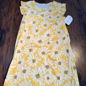 Wonder Nation Yellow Dress with White Floral Design